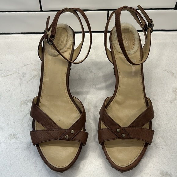 UGG Australia Rochelle Buckle Wedges Platforms Sandals for Women 8 - Picture 4 of 16